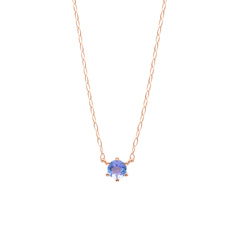 WEB限定】12月誕生石 K18 ピンクゴールド タンザナイト ネックレス