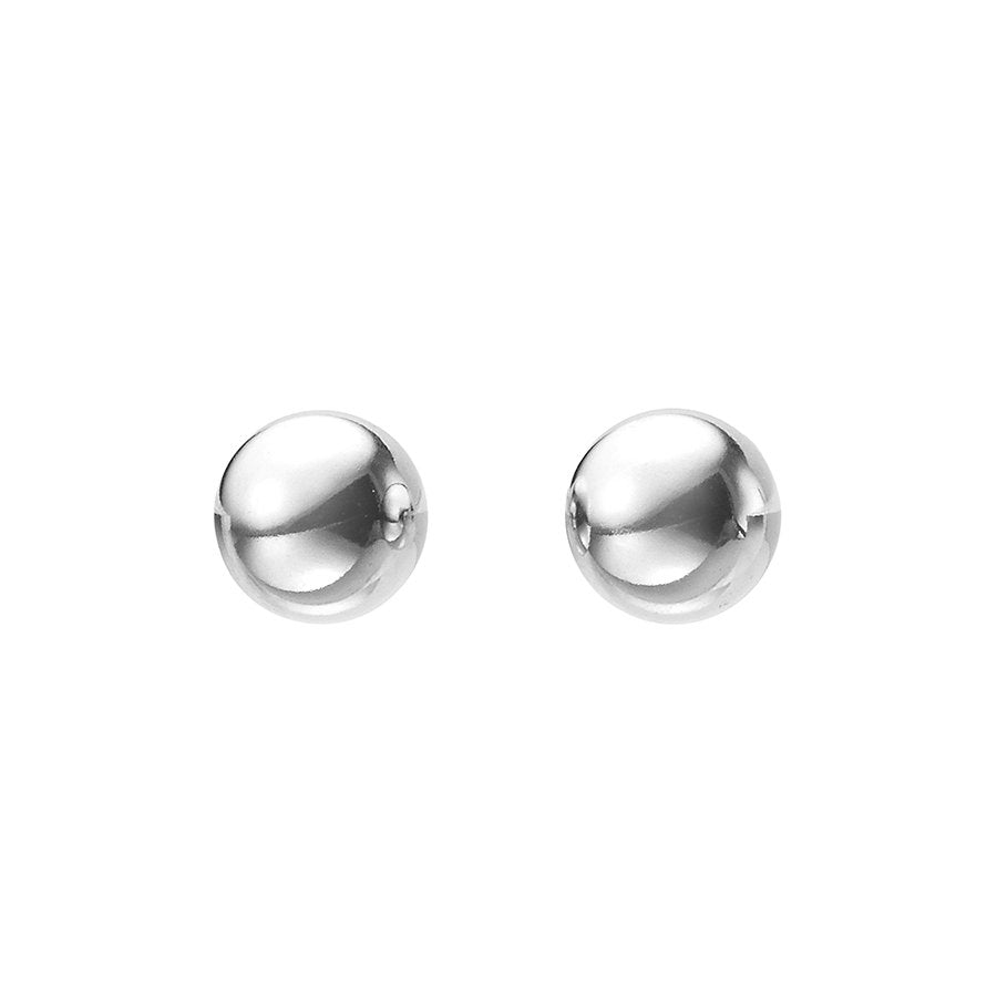K18 ホワイトゴールド 丸玉 ピアス（5mm） （7282156732573