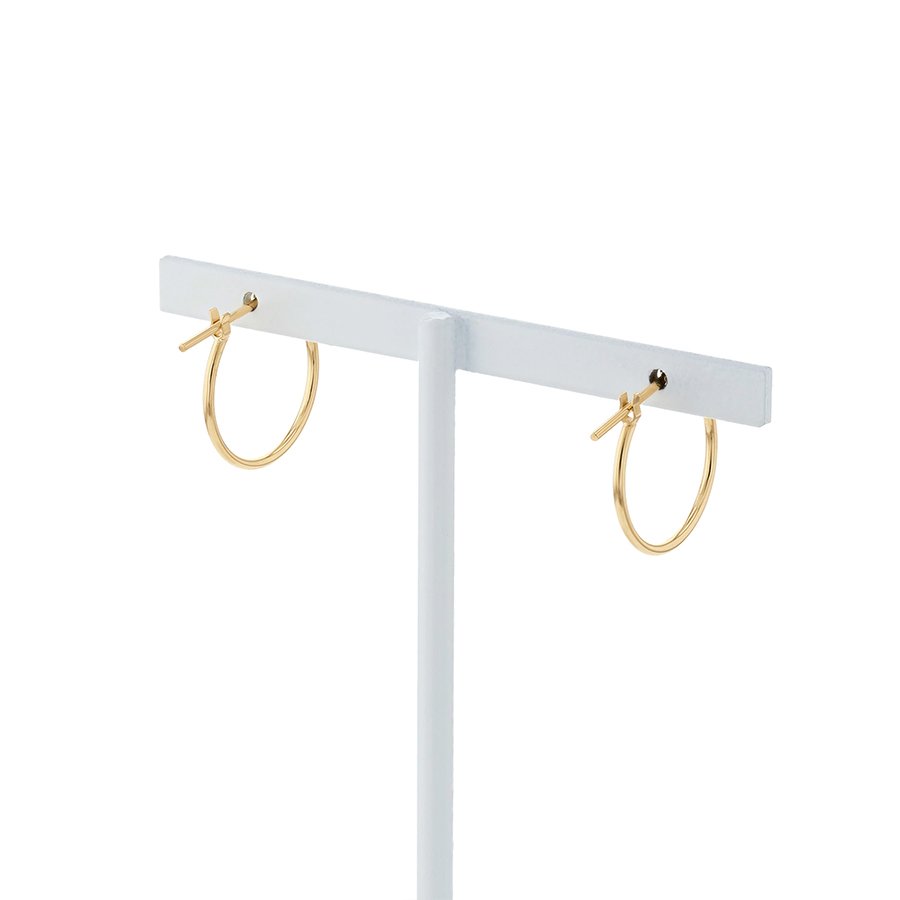 K18 イエローゴールド フープ ピアス（15mm） （7282157060253