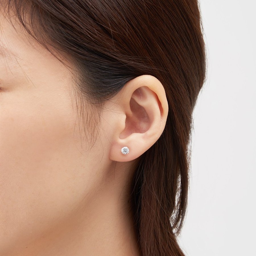 キュービックジルコニアのバレリーナ＆オリジナル手染めビーズの大人シックなピアス♥️ 1-08579.jpg