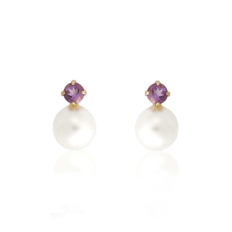 14K Solid Gold Milgrain Gemstone Bezel Single Stud Earring for