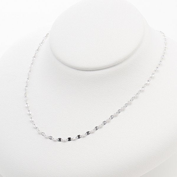 K10 ホワイトゴールド ロング デザインネックレス（70cm 