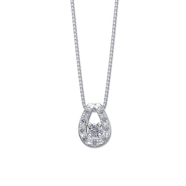 プラチナ ダイヤモンド ネックレス（0.18ct） （7285399060637 