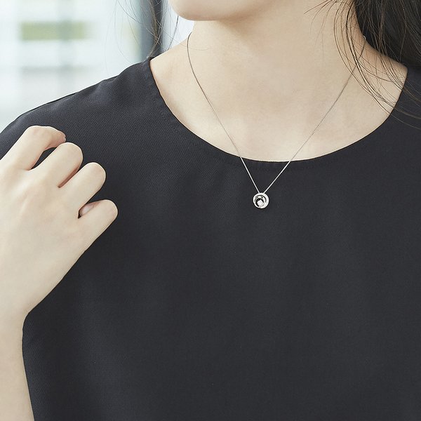 プラチナ ダイヤモンド ネックレス（0.19ct） （7285399388317