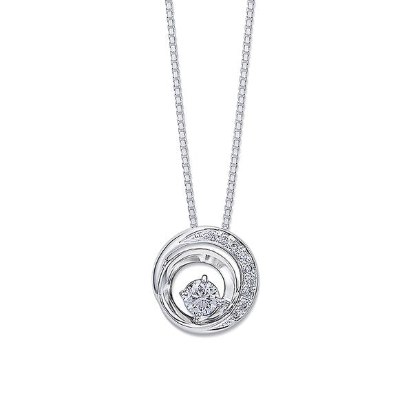 プラチナ ダイヤモンド ネックレス（0.19ct） （7285399388317