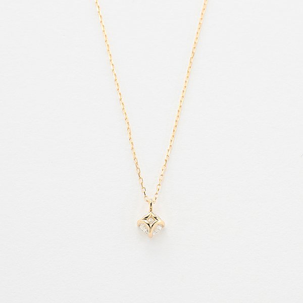 K18 イエローゴールド ダイヤモンド ネックレス（0.15ct 