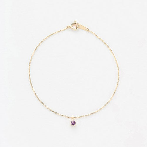 【WEB限定】2月誕生石 K10 イエローゴールド アメジスト ブレスレット エステールジュエルガーデン(ESTELLE JEWEL GARDEN) 公式通販サイト